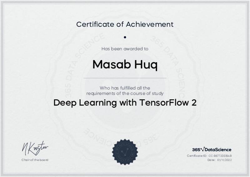 365 Data Science - Deep Learning with Tensorflow 2